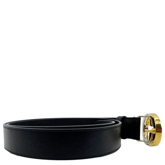 GUCCI GG Buckle Leather Belt Size 90.36 Black 601254 main image 8